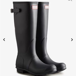Women’s Tall Black Hunter Adjustable Rain Boot